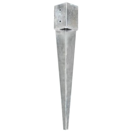 vidaXL Picas de tierra 12 uds acero galvanizado plateado 10x10x76 cm