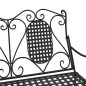 vidaXL Banco mecedor de jardín de dos plazas 113 cm acero negro vidaXL Banco mecedor de jardín de dos plazas 113 cm acero negro
