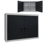 vidaXL Armario de herramientas de pared industrial metal gris y negro vidaXL Armario de herramientas de pared industrial metal gris y negro