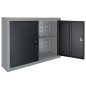 vidaXL Armario de herramientas de pared industrial metal gris y negro vidaXL Armario de herramientas de pared industrial metal gris y negro