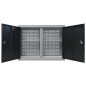 vidaXL Armario de herramientas de pared industrial metal gris y negro vidaXL Armario de herramientas de pared industrial metal gris y negro
