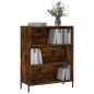 vidaXL Estantería madera de ingeniería roble ahumado 69,5x32,5x90 cm vidaXL Estantería madera de ingeniería roble ahumado 69,5x32,5x90 cm