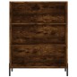 vidaXL Estantería madera de ingeniería roble ahumado 69,5x32,5x90 cm vidaXL Estantería madera de ingeniería roble ahumado 69,5x32,5x90 cm