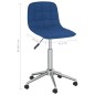 vidaXL Sillas de comedor giratorias 2 unidades tela azul vidaXL Sillas de comedor giratorias 2 unidades tela azul