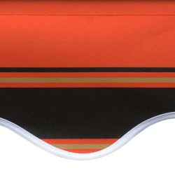 vidaXL Toldo de lona naranja y marrón 450x300 cm