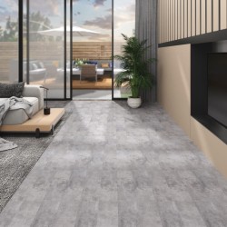 vidaXL Lamas de suelo no autoadhesivos PVC marrón cemento 5,26 m² 2 mm