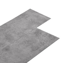 vidaXL Lamas de suelo no autoadhesivos PVC marrón cemento 5,26 m² 2 mm