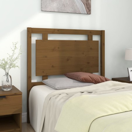 vidaXL Cabecero de cama madera maciza pino marrón miel 95,5x4x100 cm