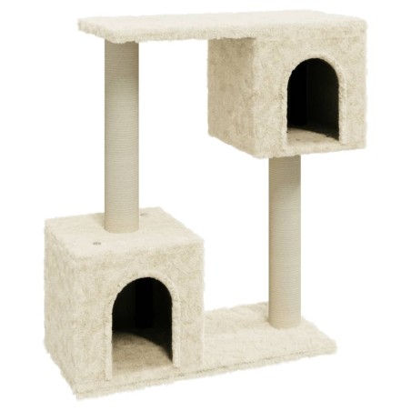vidaXL Rascador para gatos con postes de sisal 60 cm crema
