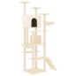 vidaXL Rascador para gatos con postes de sisal crema 191 cm vidaXL Rascador para gatos con postes de sisal crema 191 cm