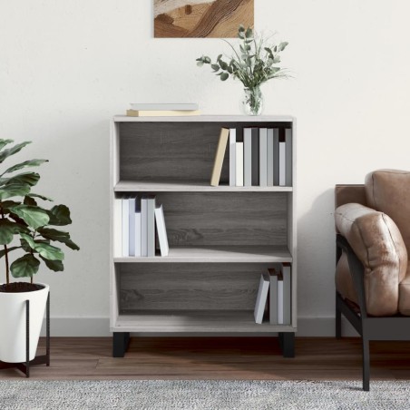 vidaXL Estantería madera de ingeniería gris Sonoma 69,5x32,5x90 cm