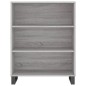vidaXL Estantería madera de ingeniería gris Sonoma 69,5x32,5x90 cm