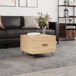 vidaXL Mesa de centro madera de ingeniería roble Sonoma 50x50x40 cm