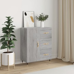 vidaXL Aparador de madera de ingeniería gris Sonoma 69,5x34x90 cm