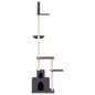 vidaXL Árbol rascador gatos suelo a techo gris oscuro 250,5-276,5 cm vidaXL Árbol rascador gatos suelo a techo gris oscuro 250,5-276,5 cm