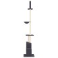 vidaXL Árbol rascador gatos suelo a techo gris oscuro 250,5-276,5 cm vidaXL Árbol rascador gatos suelo a techo gris oscuro 250,5-276,5 cm