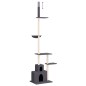 vidaXL Árbol rascador gatos suelo a techo gris oscuro 250,5-276,5 cm vidaXL Árbol rascador gatos suelo a techo gris oscuro 250,5-276,5 cm