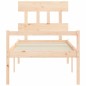 vidaXL Cama para personas mayores con cabecero madera maciza vidaXL Cama para personas mayores con cabecero madera maciza