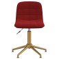 vidaXL Sillas de comedor giratorias 2 unidades terciopelo rojo tinto