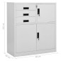 vidaXL Armario de oficina de acero gris claro 90x40x102 cm vidaXL Armario de oficina de acero gris claro 90x40x102 cm