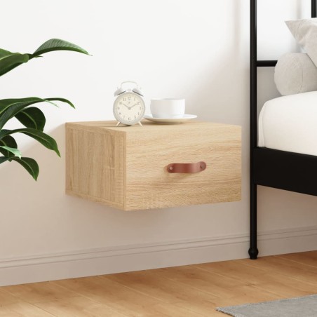 vidaXL Mesita de noche de pared color roble Sonoma 35x35x20 cm