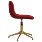 vidaXL Sillas de comedor giratorias 2 unidades terciopelo rojo tinto
