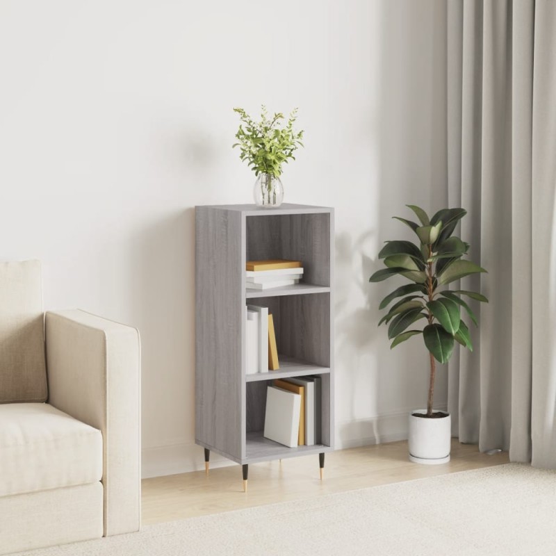vidaXL Aparador de madera de ingeniería gris Sonoma 34,5x32,5x90 cm vidaXL Aparador de madera de ingeniería gris Sonoma 34,5x32,5x90 cm