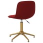 vidaXL Sillas de comedor giratorias 2 unidades terciopelo rojo tinto