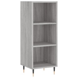 vidaXL Aparador de madera de ingeniería gris Sonoma 34,5x32,5x90 cm