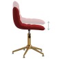 vidaXL Sillas de comedor giratorias 2 unidades terciopelo rojo tinto
