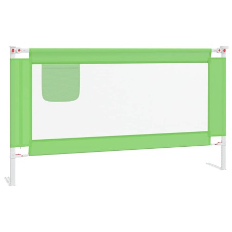 vidaXL Barandilla de seguridad cama de niño verde tela 150x25 cm