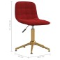 vidaXL Sillas de comedor giratorias 2 unidades terciopelo rojo tinto