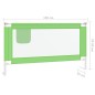 vidaXL Barandilla de seguridad cama de niño verde tela 150x25 cm vidaXL Barandilla de seguridad cama de niño verde tela 150x25 cm