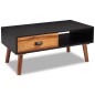 vidaXL Mesa de centro de madera de acacia maciza 90x50x40 cm