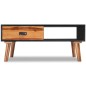 vidaXL Mesa de centro de madera de acacia maciza 90x50x40 cm