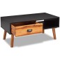 vidaXL Mesa de centro de madera de acacia maciza 90x50x40 cm
