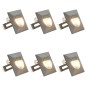 vidaXL Lámparas LED de pared de jardín 6 unidades cuadrada plateada 5W vidaXL Lámparas LED de pared de jardín 6 unidades cuadrada plateada 5W