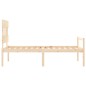 vidaXL Cama para personas mayores con cabecero madera maciza vidaXL Cama para personas mayores con cabecero madera maciza