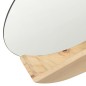 vidaXL Espejo de pared de madera maciza de pino 35 cm