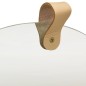 vidaXL Espejo de pared de madera maciza de pino 35 cm