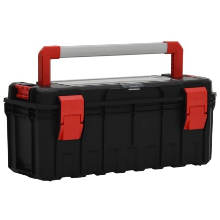 vidaXL Caja de herramientas negra y roja 65x28x31,5 cm