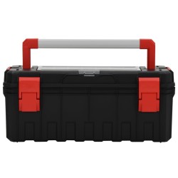 vidaXL Caja de herramientas negra y roja 65x28x31,5 cm