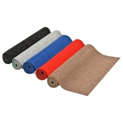 vidaXL Césped artificial con tacos gris 4x1 m