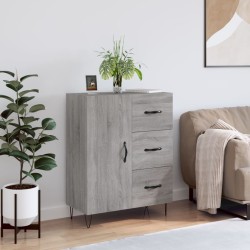 vidaXL Aparador de madera de ingeniería gris Sonoma 69,5x34x90 cm