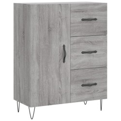 vidaXL Aparador de madera de ingeniería gris Sonoma 69,5x34x90 cm