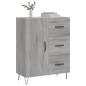 vidaXL Aparador de madera de ingeniería gris Sonoma 69,5x34x90 cm