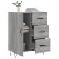 vidaXL Aparador de madera de ingeniería gris Sonoma 69,5x34x90 cm