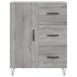 vidaXL Aparador de madera de ingeniería gris Sonoma 69,5x34x90 cm