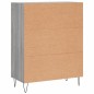 vidaXL Aparador de madera de ingeniería gris Sonoma 69,5x34x90 cm