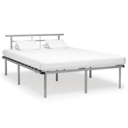 vidaXL Estructura de cama de metal gris 160x200 cm